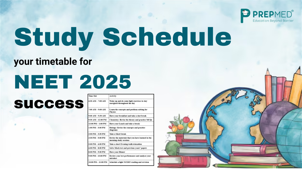 Study Schedule For NEET